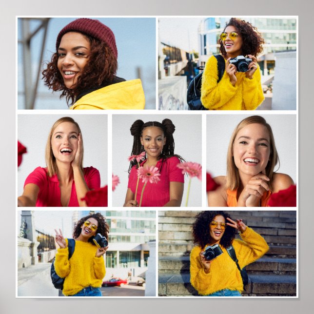 Póster Diseñar su propio Collage de fotos de 7 (Frente)