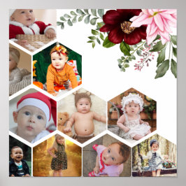 Póster Diseñar su propio Collage de fotos Floral 10