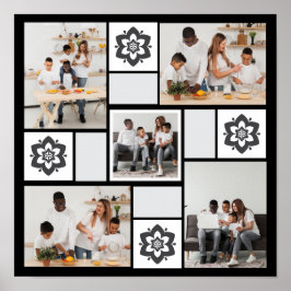 Póster Diseñar su propio Collage de fotos Floral 5