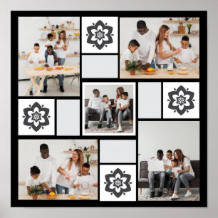 Póster Diseñar su propio Collage de fotos Floral 5