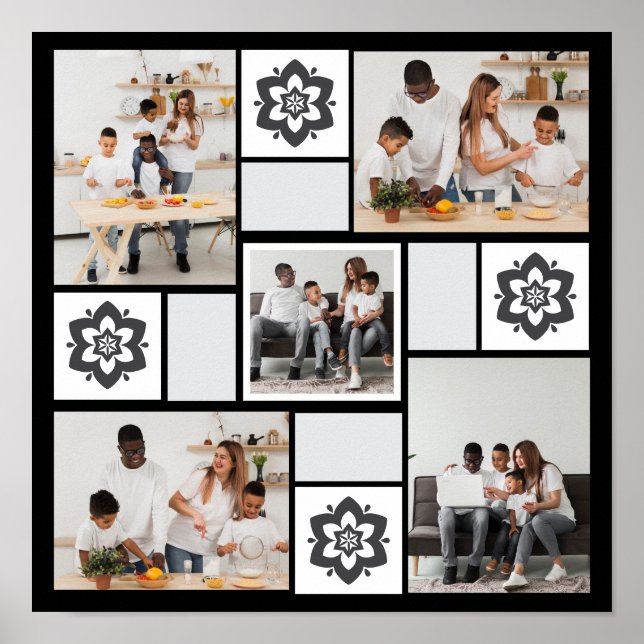 Póster Diseñar su propio Collage de fotos Floral 5 (Frente)