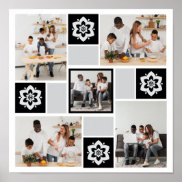 Póster Diseñar su propio Collage de fotos Floral 5