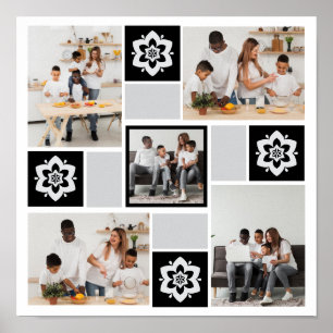 Póster Diseñar su propio Collage de fotos Floral 5