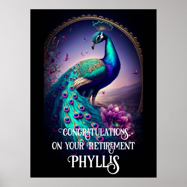 Póster Diseñar su propio Personalizado Felicitaciones Ret (Frente)