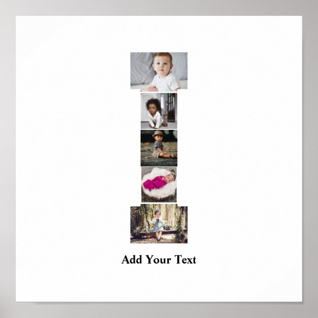 Póster Diseñar tu propia letra I Collage de fotos (Frente)