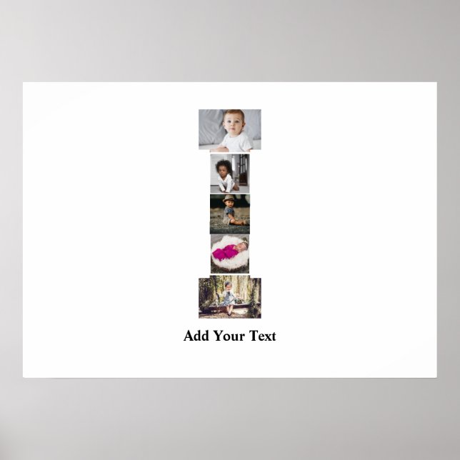 Póster Diseñar tu propia letra I Collage de fotos (Frente)