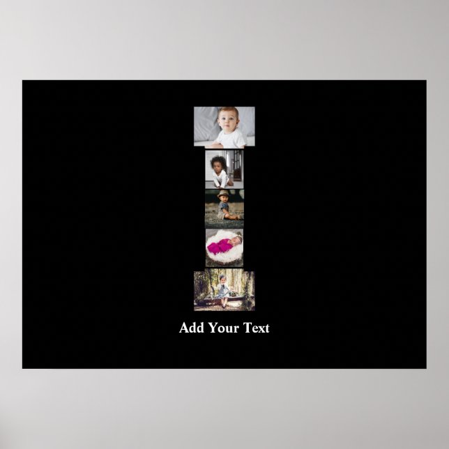 Póster Diseñar tu propia letra I Collage de fotos (Frente)