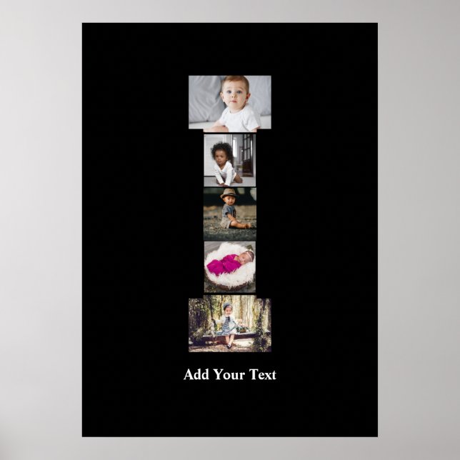 Póster Diseñar tu propia letra I Collage de fotos (Frente)