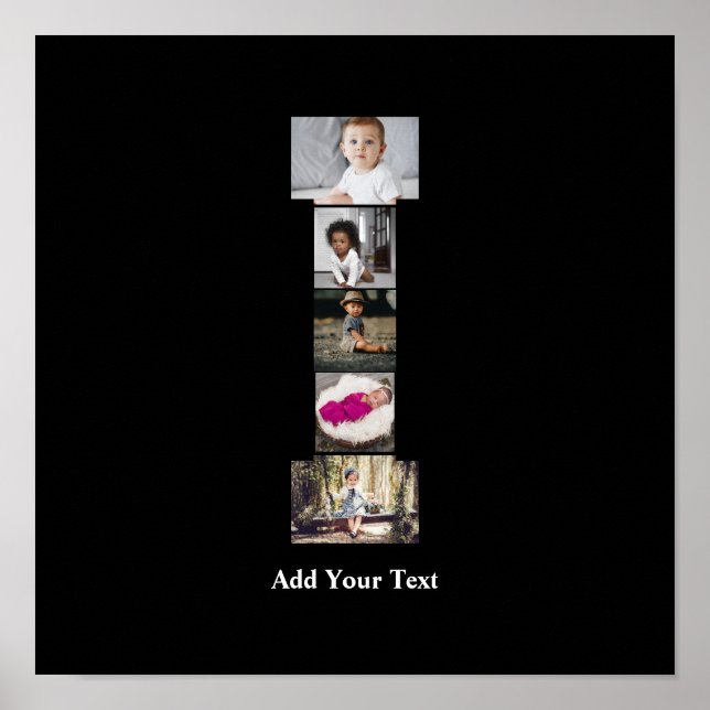 Póster Diseñar tu propia letra I Collage de fotos (Frente)