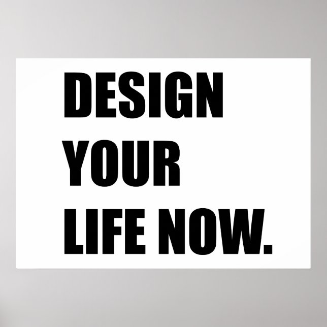 Póster Diseñar tu vida ahora (Frente)
