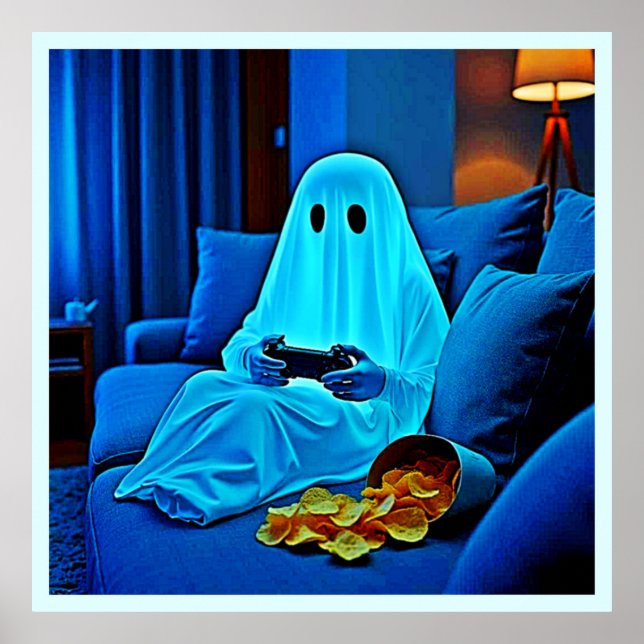 Póster Diseñar un fantasma, una noche acogedora (Frente)