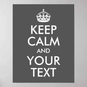 Póster Diseñe sus los propios guardan calma y su texto