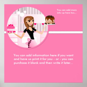 Póster Diseño 3 del panadero/del poster de la