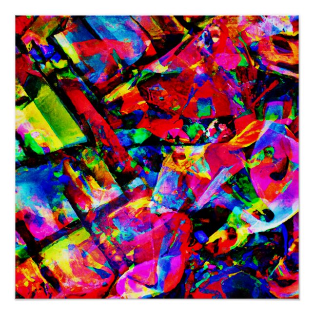Póster Diseño abstracto colorido (Anverso)