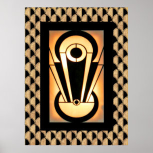 Póster Diseño abstracto de Art Deco