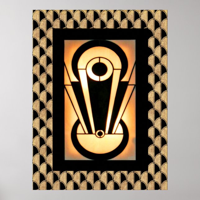 Póster Diseño abstracto de Art Deco (Frente)