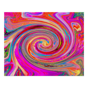 Póster Diseño abstracto de barrido arco iris colorido