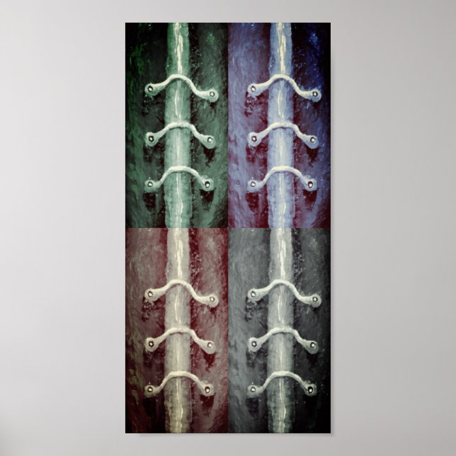 Póster Diseño abstracto de colores de minimalismo industr (Frente)