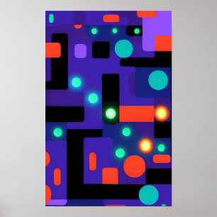 Póster Diseño abstracto de fractoluminado de Ken Gage