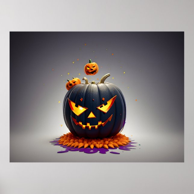 Póster Diseño abstracto de Halloween (Frente)