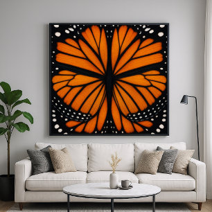 Póster Diseño abstracto de mariposa monarca