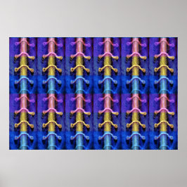 Póster Diseño abstracto de multicolores industriales