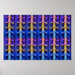 Póster Diseño abstracto de multicolores industriales