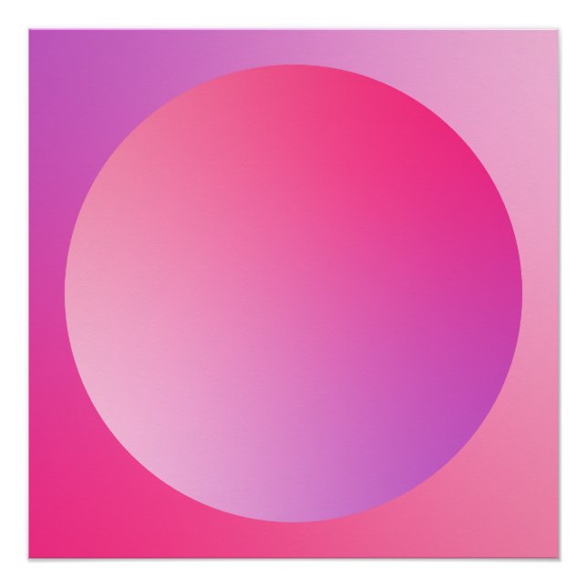 Póster Diseño abstracto de viñeta circular con gradiente  (Anverso)