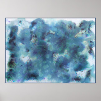 Póster Diseño abstracto en azul.
