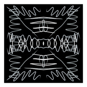 Póster Diseño abstracto en blanco y negro