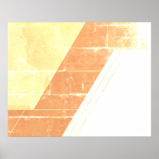 Póster Diseño abstracto en marrón y beige en pared de est