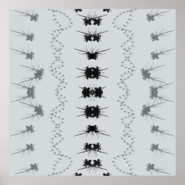 Póster Diseño abstracto en negro y gris