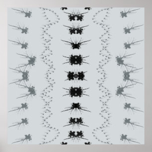 Póster Diseño abstracto en negro y gris