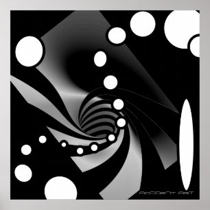 Póster Diseño abstracto geométrico gris blanco negro