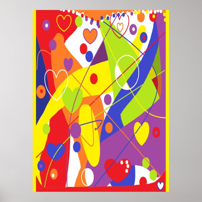 Póster Diseño abstracto LGBTQ+ / PRIDE / Rainbow (Frente)