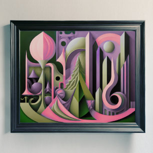 Póster Diseño abstracto moderno Cubismo Surrealismo 4:5