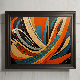 Póster Diseño abstracto moderno Futurismo 4:5