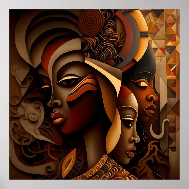 Póster Diseño abstracto y colorido (Frente)