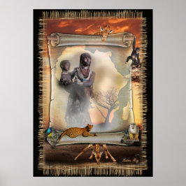 Póster Diseño africano