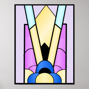 Póster Diseño Art Deco