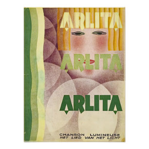 Póster Diseño Art Déco para Arlita por Rene Magaritte