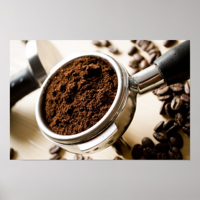 Póster Diseño artístico de cuchara de café (Frente)