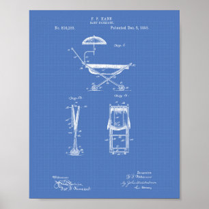 Póster Diseño artístico de la patente de la marca Baby Ca