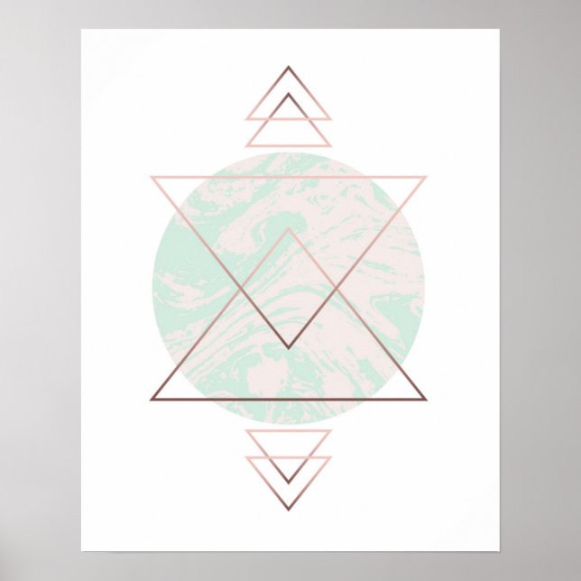 Póster Diseño artístico de resumen geométrico (Frente)