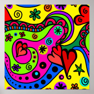 Póster Diseño Artsy Heart