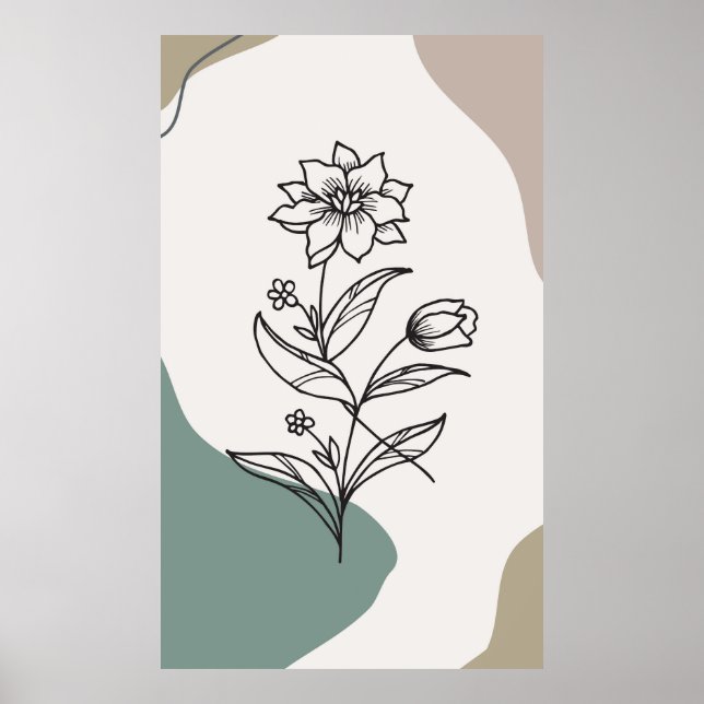 Póster Diseño boho abstracto (Frente)