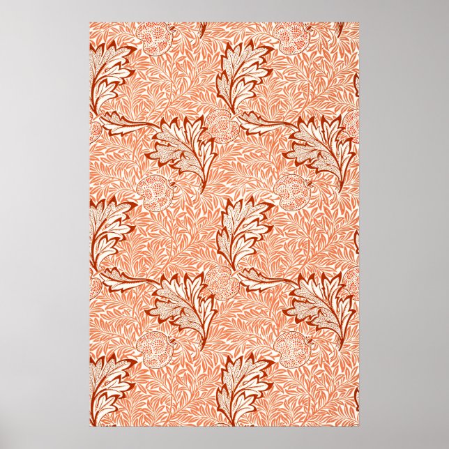 Póster Diseño botánico de Apple William Morris (Frente)