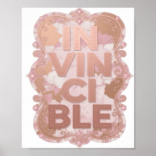 Póster Diseño Chic Pink IN VINCIBLE (Frente)