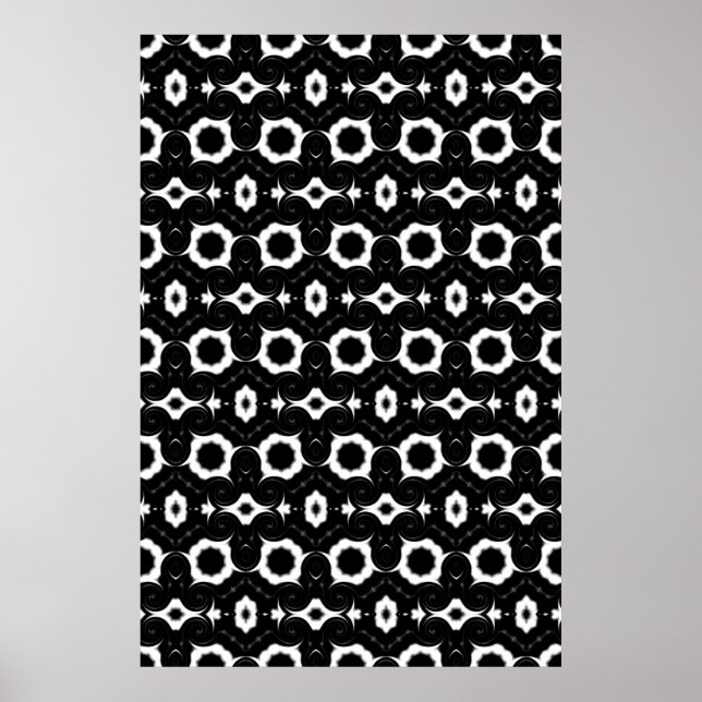 Póster Diseño clásico en blanco y negro (Frente)