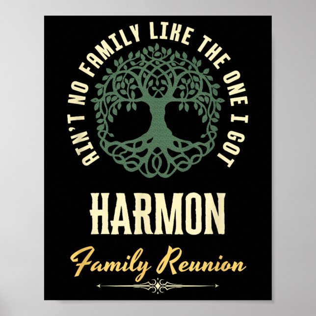 Póster Diseño coincidente de Family Reunion 2025 - Harmon (Frente)